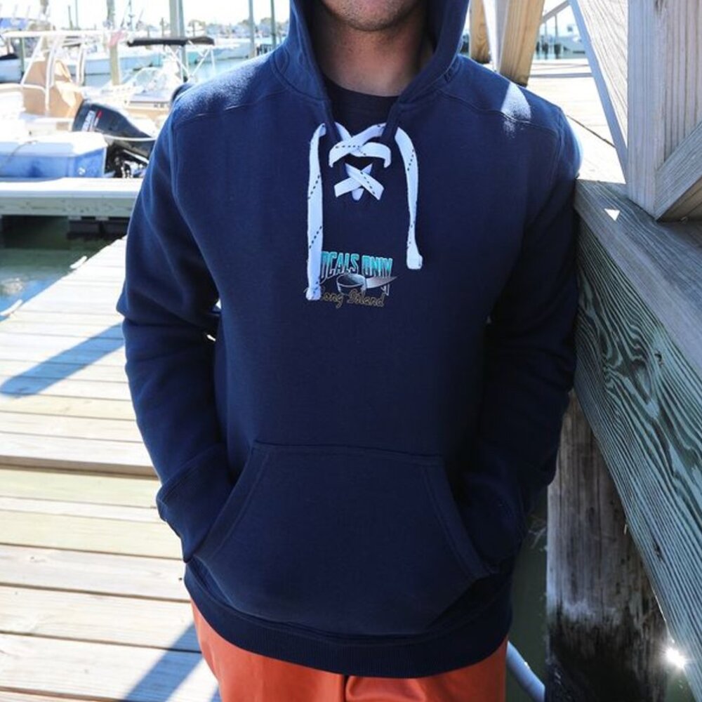 ISO Small Locals Only LI Islanders Lace Up Hoodie